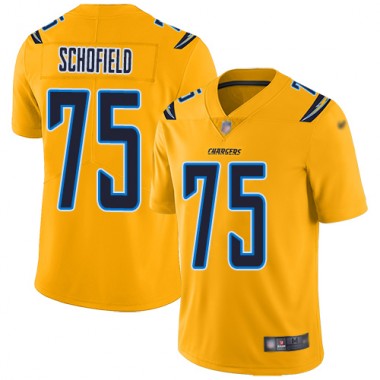 Los Angeles Chargers NFL Football Michael Schofield Gold Jersey Men Limited #75 Inverted Legend